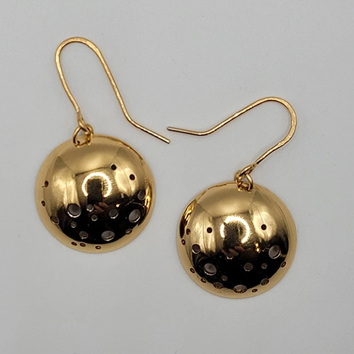 Boucles d’oreille dorée à l’or fin Effervescence